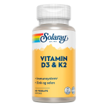 Solaray Vitamin D3 & K2 (60 kaps)