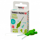 TANDEX Flexi Mellemrumsbørste Lime PHD 1.6/ISO 5 (6 stk)