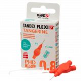 TANDEX Flexi Mellemrumsbørste Tangerine PHD 0.8/ISO 1 (6 stk)