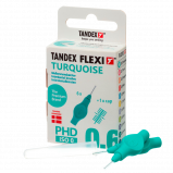 TANDEX Flexi Mellemrumsbørste Turquoise PHD 0.6/ISO 0 (6 stk)