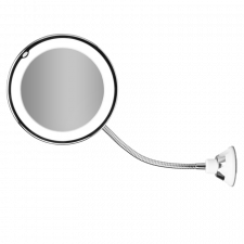 Gillian Jones Adjustable LED Suction Mirror X10 silver (Dia. 17 cm)