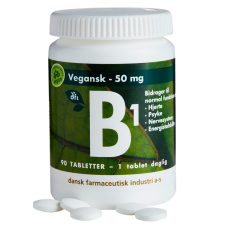 Grønne Vitaminer B1 50 mg Vegansk (90 tabl)