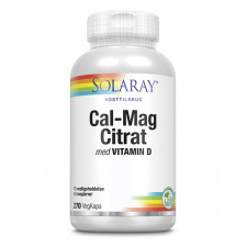 Solaray Cal-Mag Citrat 1:1 Med D-Vitamin (270 kapsler)