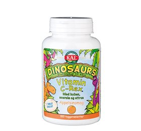  Kal DinoSaurs vitamin C-Rex med appelsinsmag (100 tyggetabletter)