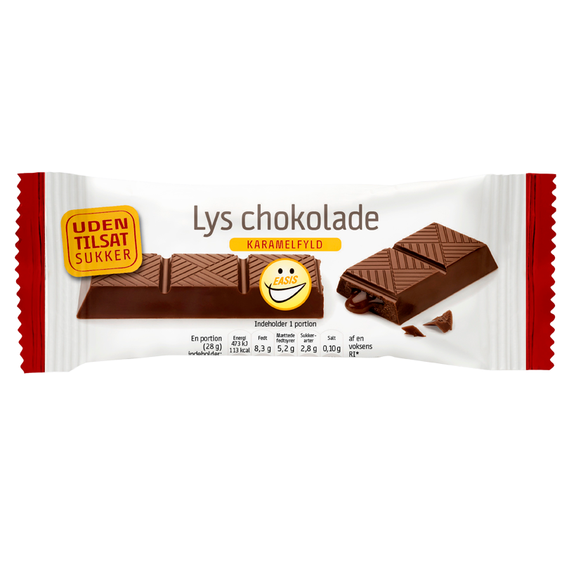 EASIS Lys Chokoladebar Med Karamelfyld (28 g) thumbnail