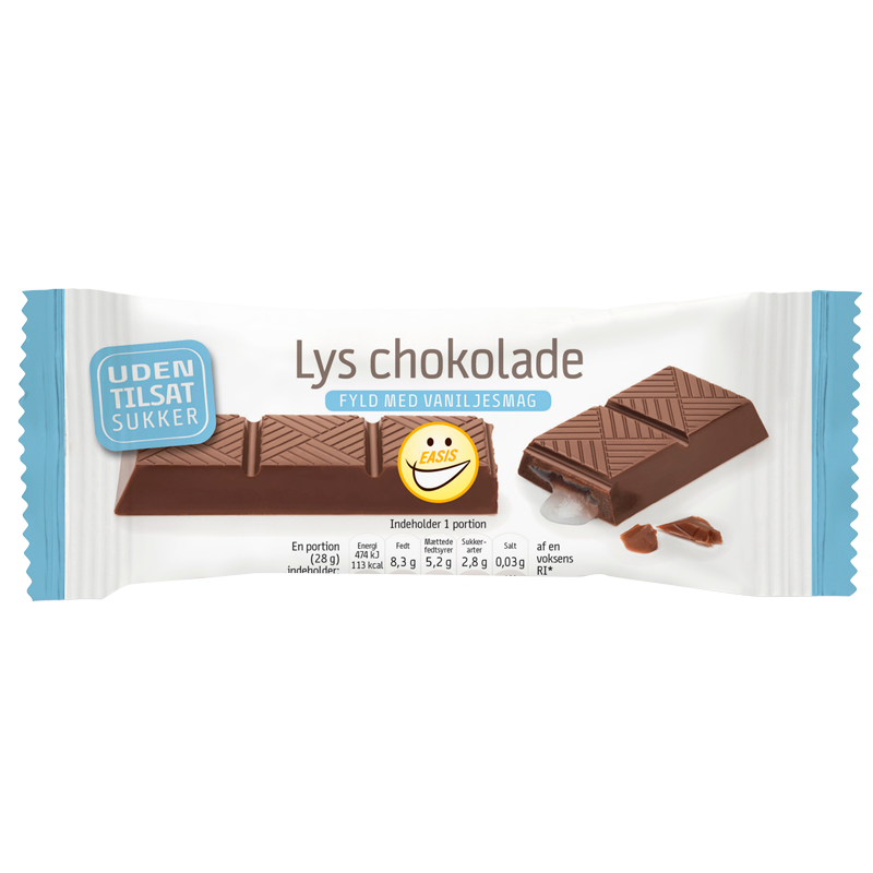 EASIS Lys Chokoladebar Vaniljefyld (28 g) thumbnail