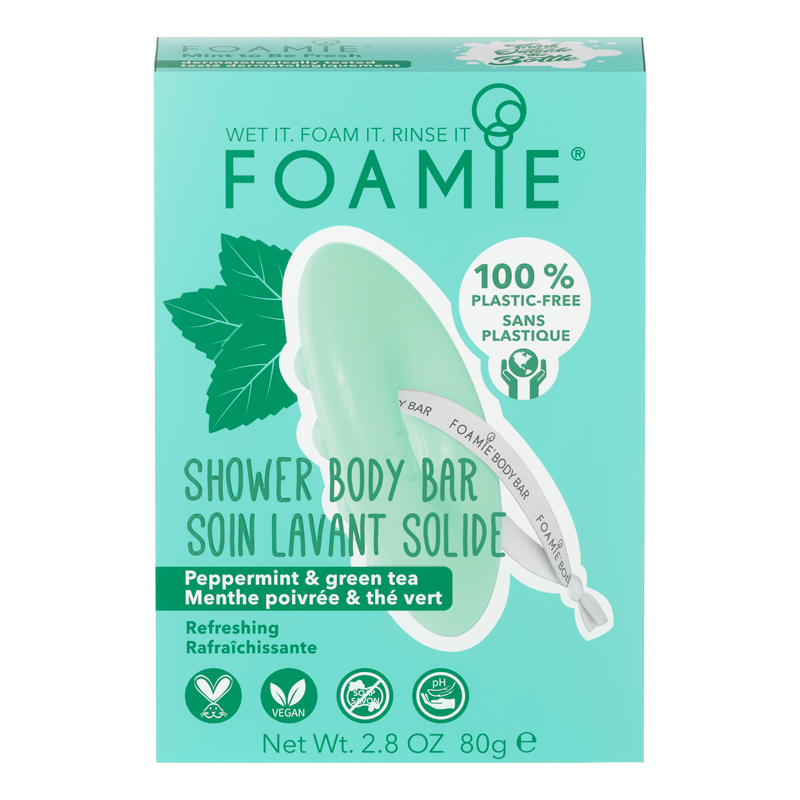Foamie 2-In-1 Body Bar Peppermint Green Tea Cleanse & Refresh (1 stk) thumbnail