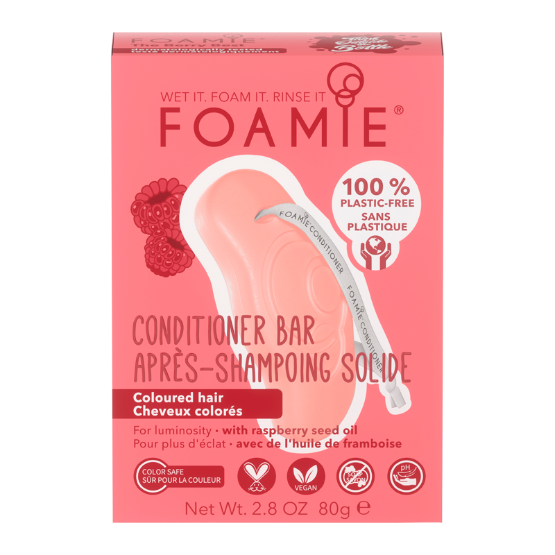 Foamie Conditioner Bar Raspberry Seed Oil For Colored Hair (1 stk) thumbnail