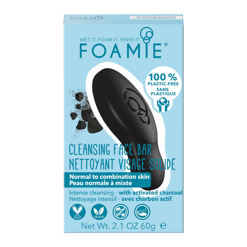 Foamie Face Bar Cleansing Activated Charcoal For Normal To Combination Skin (1 stk) thumbnail