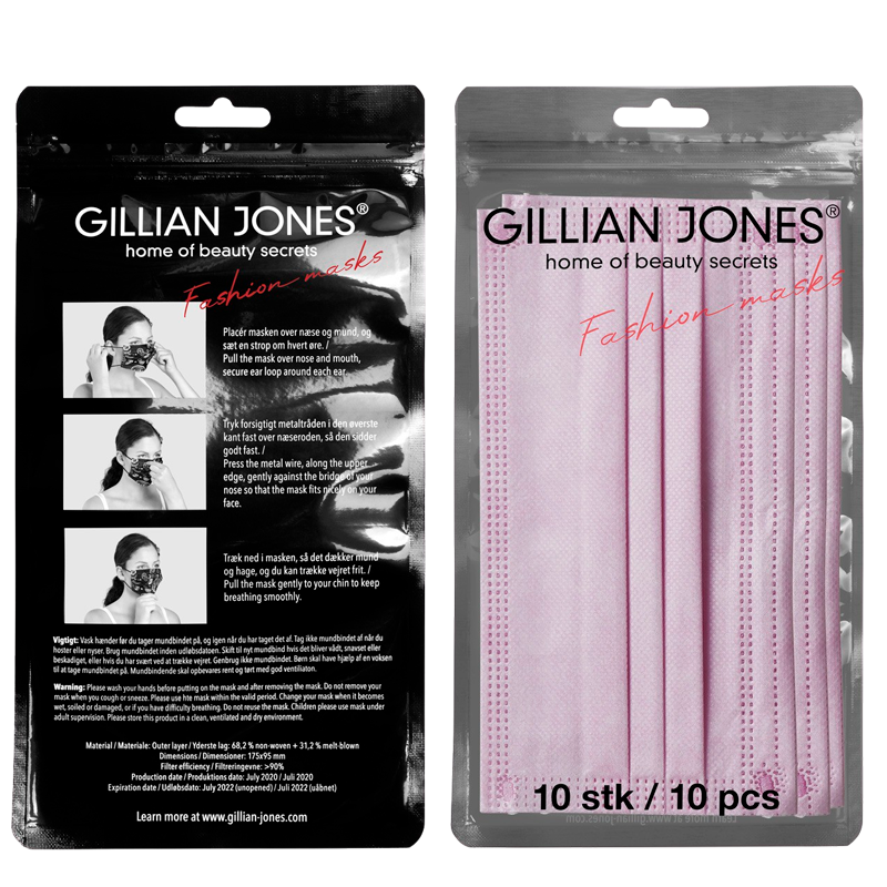  Gillian Jones Fashion Mundbind Lyserød (10 stk)