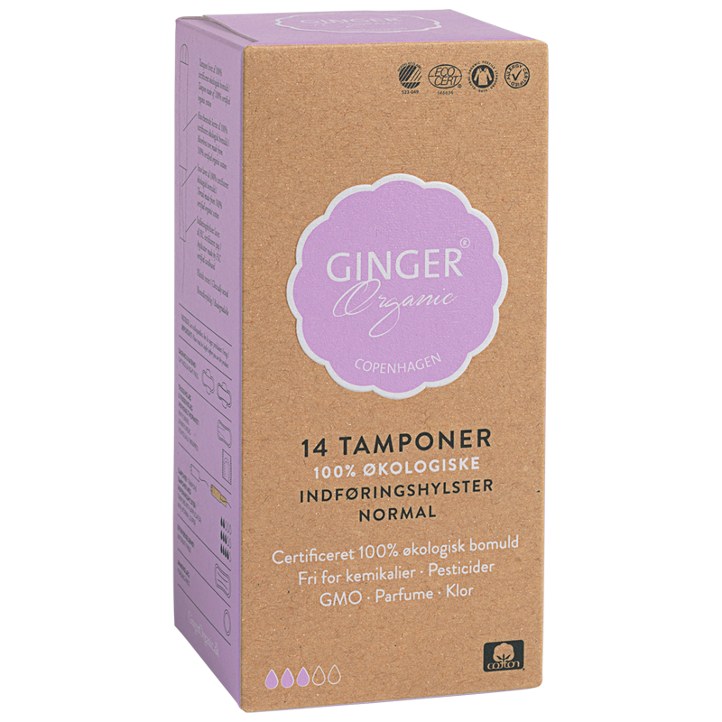 Ginger Organic Tampon m. Indføring Normal (14 stk) thumbnail