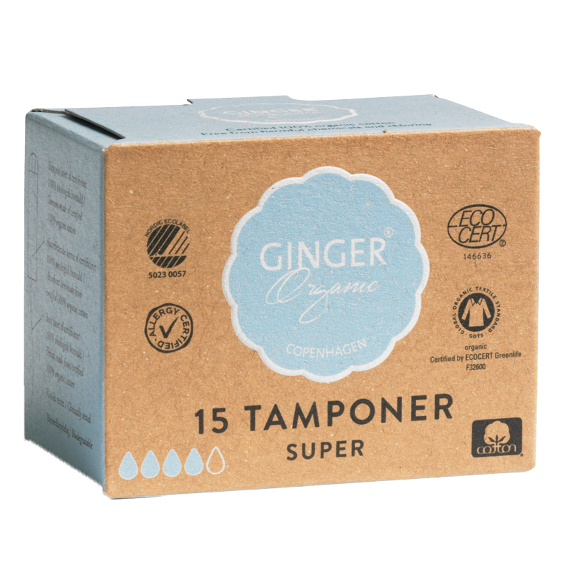 Ginger Organic Tampon u. Indføring Super (15 stk) thumbnail