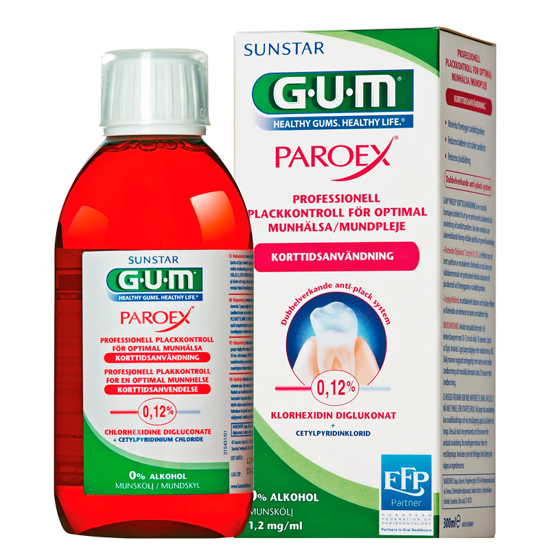 GUM Paroex 0,12% Klorhexidin Mundskyl (300 ml) thumbnail