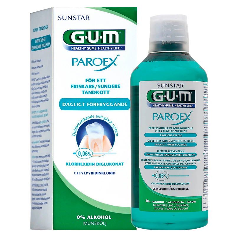 GUM Paroex Mundskyl 0,06% Klorhexidin (500 ml) thumbnail