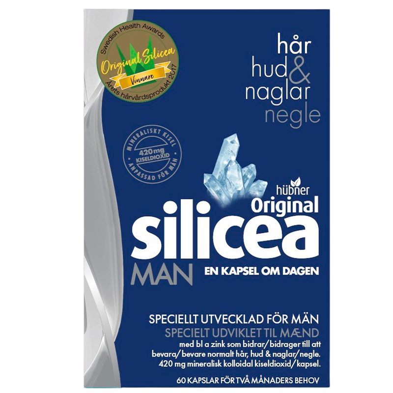 Hübner Original Silicea Man Hud, Hår & Negle (60 Stk.)