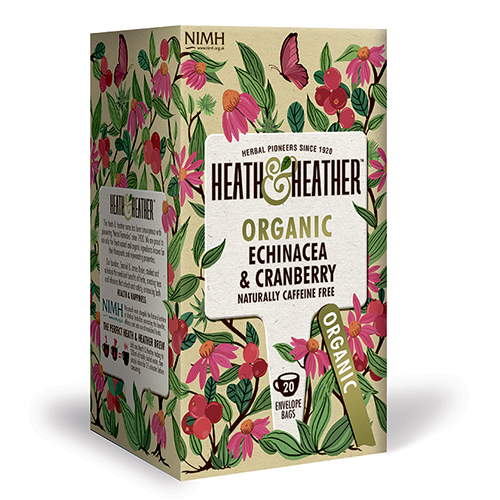Heath & Heather Organic Echinacea & Cranberry (20 breve) thumbnail
