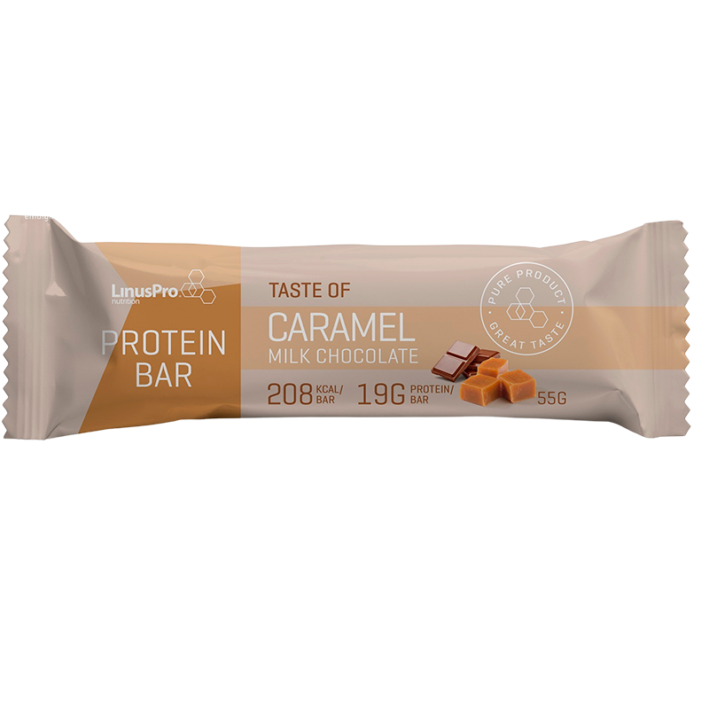 Billede af LinusPro Proteinbar Karamel & Mælkechokolade (55 g)