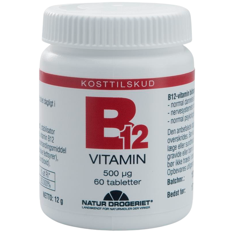  Natur Drogeriet B12 Vitamin 500 ug (60 tabletter)