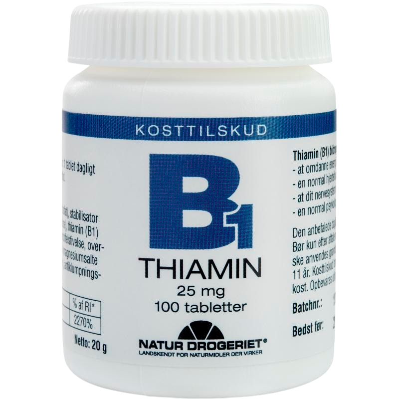  Natur Drogeriet B1 Vitamin 25 Mg (100 tab)