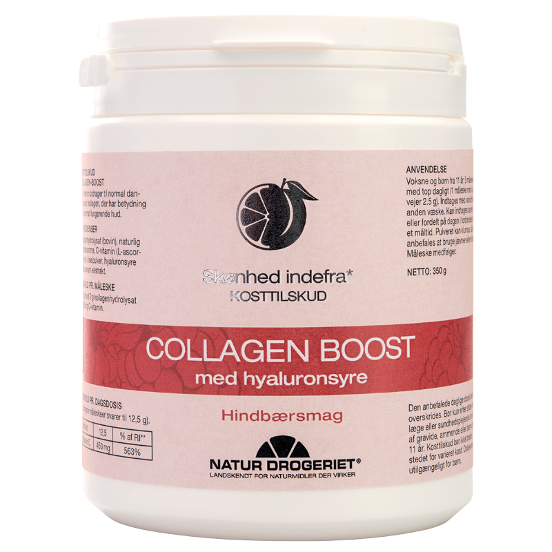  Natur Drogeriet Collagen-Boost M. Hyaluronsyre Hindbærsmag (350 g)