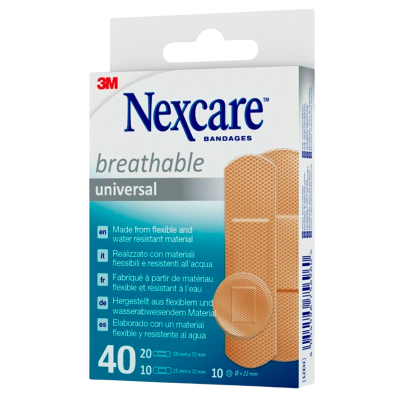 Billede af Nexcare Universal Åndbare Plastre (40 stk)