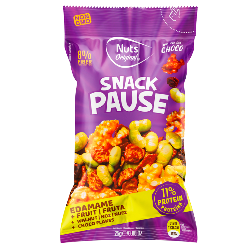 Nuts Original Snack Pause - Edamame, Fruit, Walnut & Choco Flakes (25 g) thumbnail