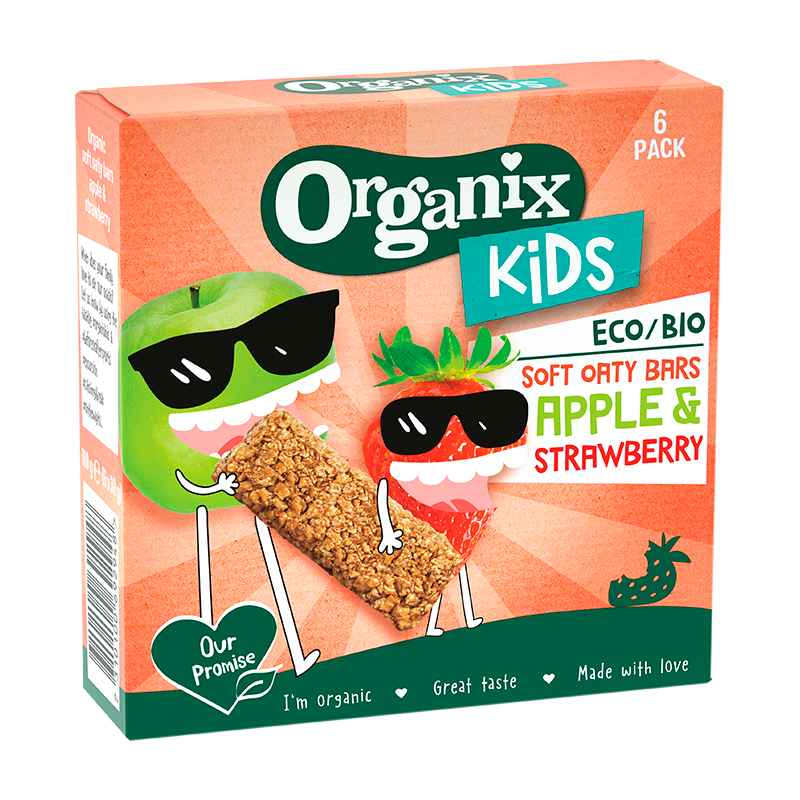 Organix Kids Strawberry & Apple Oaty Bars (180 g) thumbnail