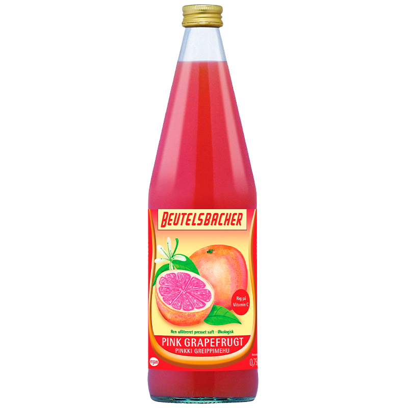 Billede af Pink Grapefrugt Saft Ø Demeter Beutelsbacher (750 ml)