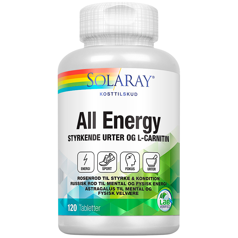  Solaray All Energy (120 tabletter)
