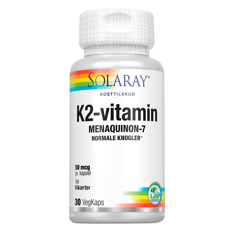 Solaray K2-vitamin 50 mcg (30 kapsler)