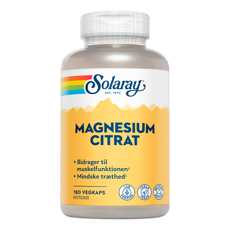 væsentligt middag Allergisk Køb Solaray Magnesium Citrat (180 kap) | Dag-til-dag levering