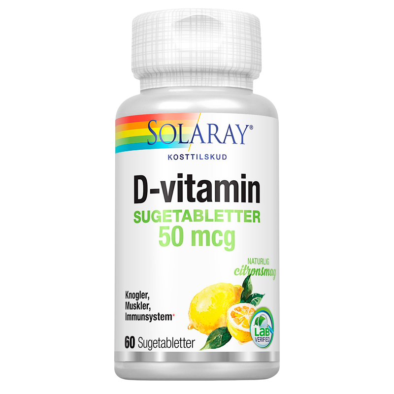 Solaray Vitamin D 50 mcg (60 sugetabl.)