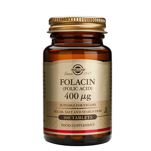 Solgar Folinsyre (Folacin) 400 mcg (100 tabletter) thumbnail