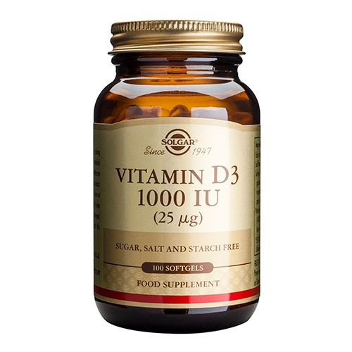 Solgar Vitamin-D 25 mcg (100 kapsler) thumbnail