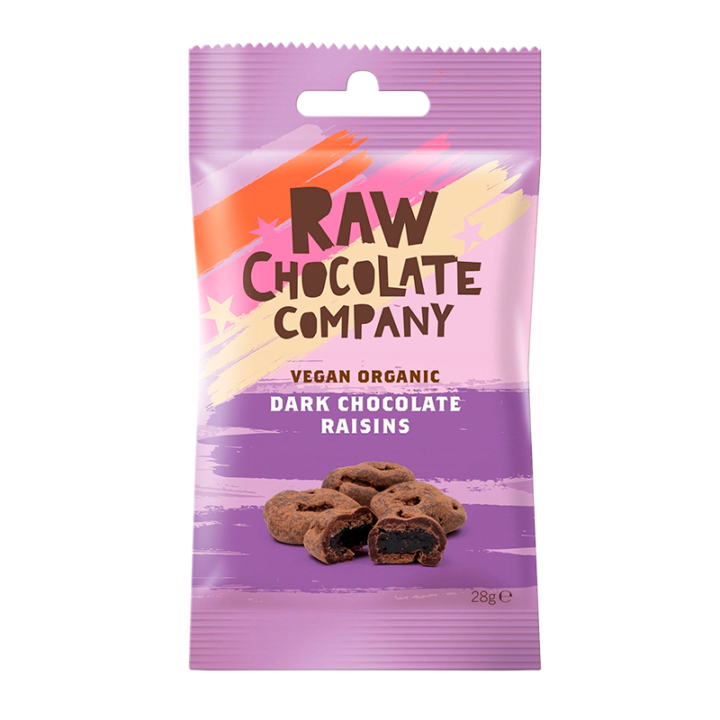 The Raw Chocolate Co. Rosiner m. rå chokolade Ø Snack Pack thumbnail