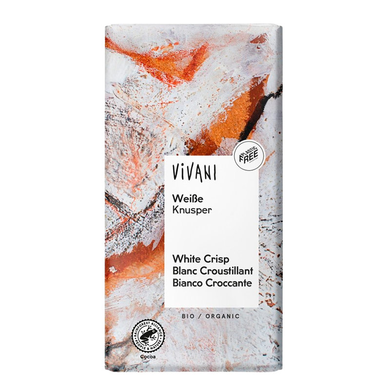 Vivani hvid chokolade m. crisp Ø 100 gr. thumbnail